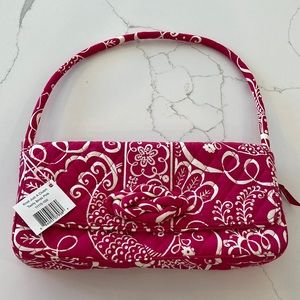 Vera Bradley Knot Just A Clutch Twirly Birds Pink Shoulder Bag